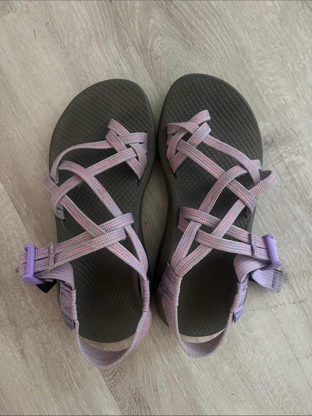 Purple Pink Strappy Chaco sandals